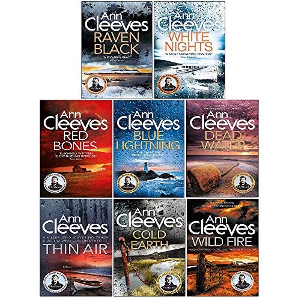 Cover Art for 9781529033427, Ann Cleeves Shetland Series Collection 8 Books Set (Book 1-8) (Blue Lightning, Raven Black, White Nights, Red Bones, Cold Earth, Thin Air, Dead Water, Too Good To Be True) by Ann Cleeves