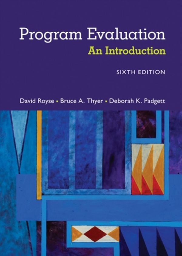 Cover Art for 9781305101968, Program Evaluation by David Royse