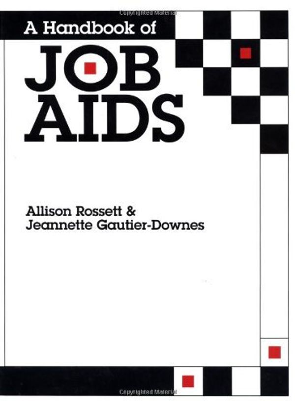 Cover Art for 9780883902905, A Handbook of Job Aids by Allison Rossett