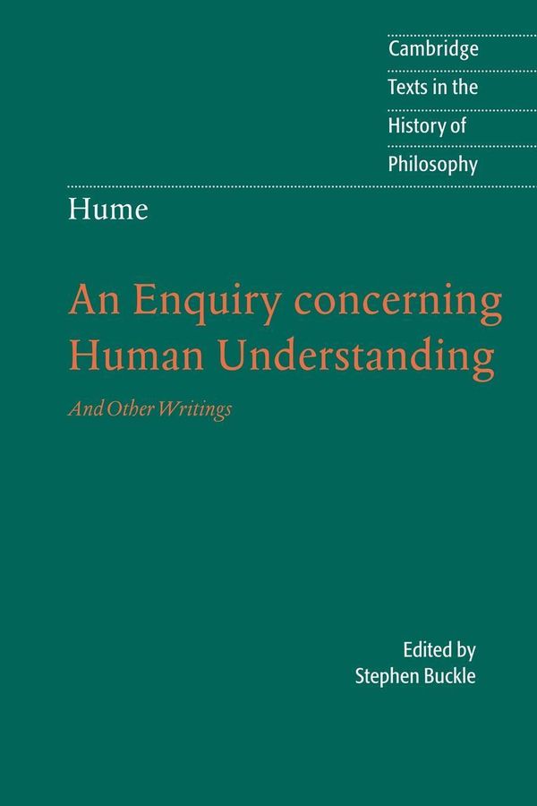 Cover Art for 9780521604031, Hume: An Enquiry Concerning Human Understanding by David Hume