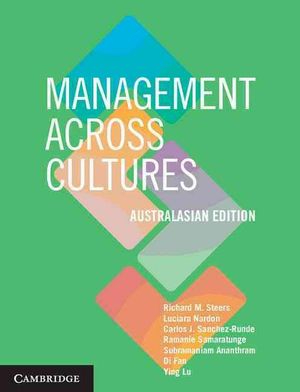 Cover Art for 9781316604359, Management Across Cultures Australasian edition by Richard M. Steers