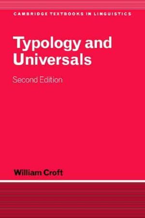 Cover Art for 9780521004992, Typology and Universals by William Croft