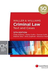 Cover Art for 9780409333961, Waller and Williams Criminal Law by T; Crofts Anthony