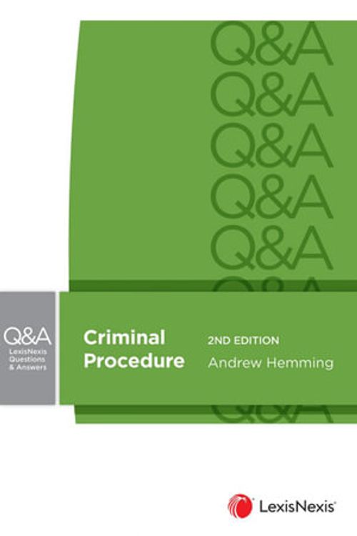 Cover Art for 9780409358230, LexisNexis Questions and Answers: Criminal Procedure, 2nd edition by Andrew Hemming
