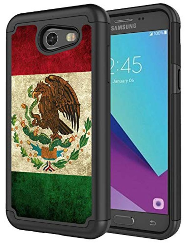 Cover Art for 7071909885374, Galaxy J3 Emerge/J3 Prime/J3 Mission/Express Prime 2 Case,Rossy Hybrid TPU Plastic Dual Layer Armor Defender Protection Case for Samsung Galaxy J3 2017,Mexico Mexican Vintage Flags by Unknown