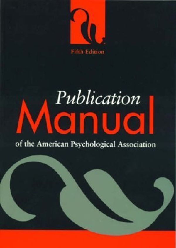 Cover Art for B002X30KIY, Publication Manual of the American Psychological Association by Unknown