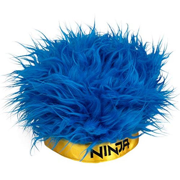 Cover Art for 0889933290616, Ninja Gamer Wig - Blue Hair with Yellow Ninja Headband - Richard Tyler Blevins Halloween Costume - One Size Fits Most - 6+ by Unknown