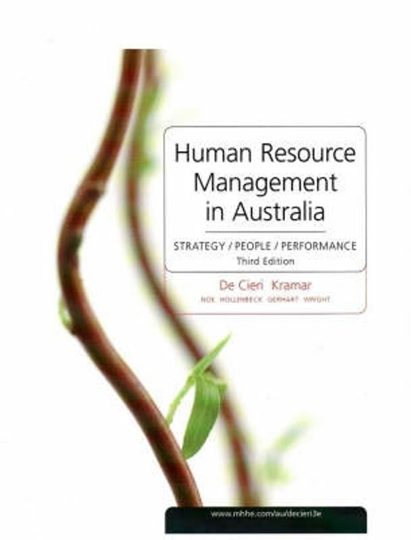 Cover Art for 9780070135031, Human Resource Management in Australia by De Cieri, Helen, Robin Kramar