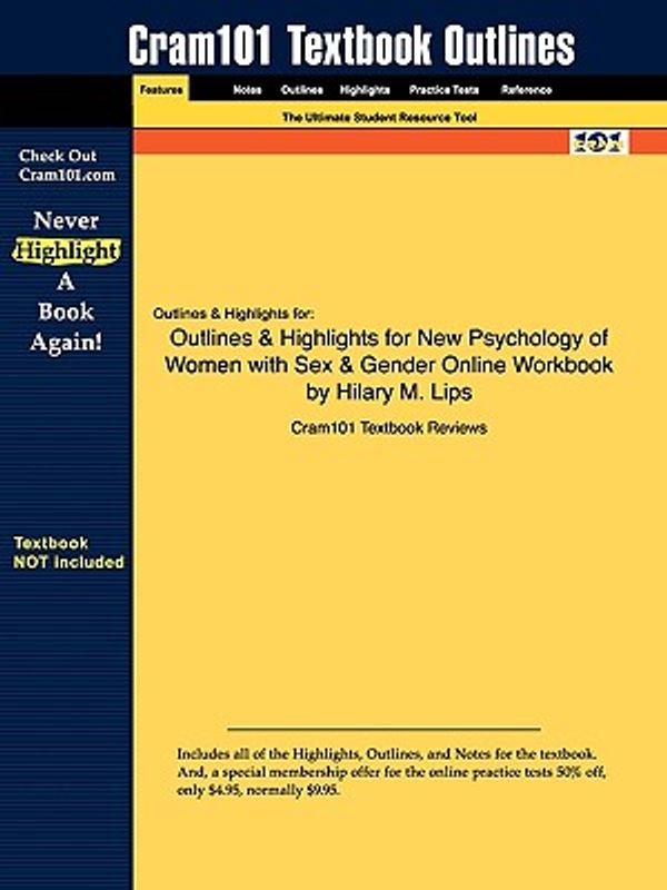 Cover Art for 9781428840393, Outlines & Highlights for New Psychology of Women with Sex & Gender Online Workbook by Hilary M. Lips, ISBN by Cram101 Textbook Reviews, Cram101 Textbook Reviews