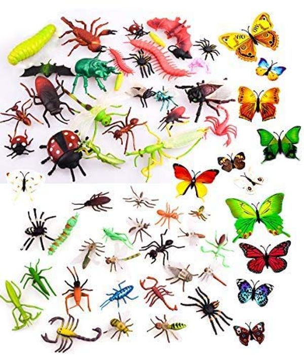 Cover Art for 0840586141274, OOTSR 39pcs Bug Toy Figures for Kids Boys, 2-6” Fake Bugs - Fake Spiders, Cockroaches, Scorpions, Crickets, Lady Bugs, Butterflies and Worms for Education and Christmas Party Favors by Unknown