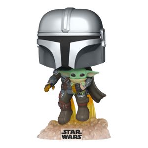 Cover Art for 0889698509596, Funko Pop! Star Wars: The Mandalorian - Mandalorian Flying with The Child by Funko
