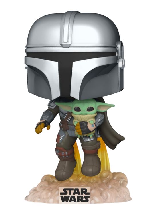 Cover Art for 0889698509596, Funko Pop! Star Wars: The Mandalorian - Mandalorian Flying with The Child by Funko