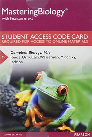 Cover Art for 9780321833143, Masteringbiology with Pearson Etext -- Standalone Access Card -- For Campbell Biology by Jane B. Reece, Lisa A. Urry, Michael L. Cain, Steven A. Wasserman, Peter V. Minorsky, Robert B. Jackson