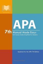 Cover Art for 9798733612270, APA 7th Manual Made Easy: Full Concise Guide Simplified for Students: Updated for the APA 7th Edition (Student Citation Styles) by Appearance Publishers