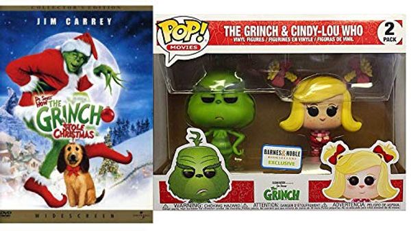 Cover Art for 0795777569514, Cindy-Lou + The Grinch Who Stole Christmas Story Jim Carrey Movie DVD & Dr. Seuss Funko POP! Movies Exclusive Vinyl Figure 2-Pack Bundle by Unknown