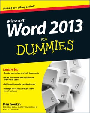 Cover Art for 9781118491232, Word 2013 For Dummies by Dan Gookin