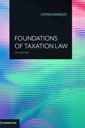 Cover Art for 9781009458832, Foundations of Taxation Law by Stephen Barkoczy