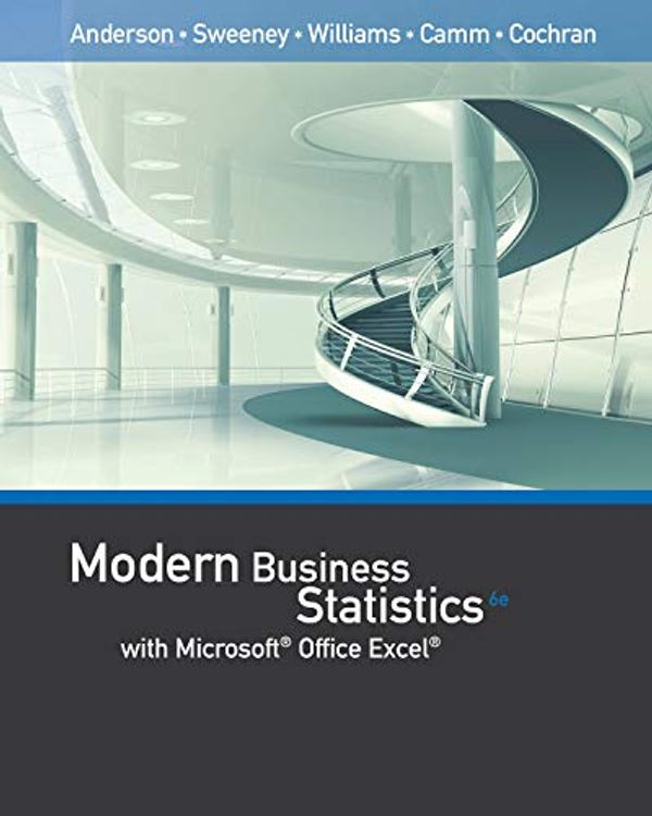 Cover Art for 9781337115193, Modern Business Statistics with Microsoftï½ Office Excelï½ (Book Only) by David Anderson