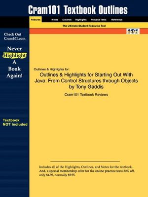 Cover Art for 9781428886001, Outlines & Highlights for Starting Out With Java by Cram101 Textbook Reviews
