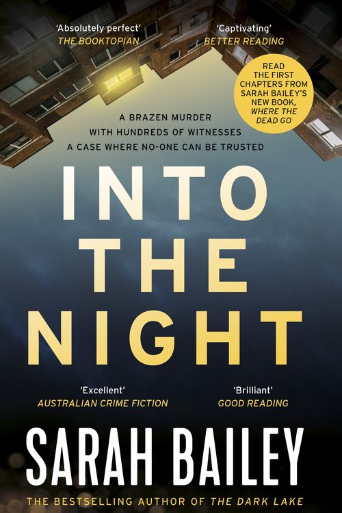 Cover Art for 9781760529963, Into the Night by Sarah Bailey