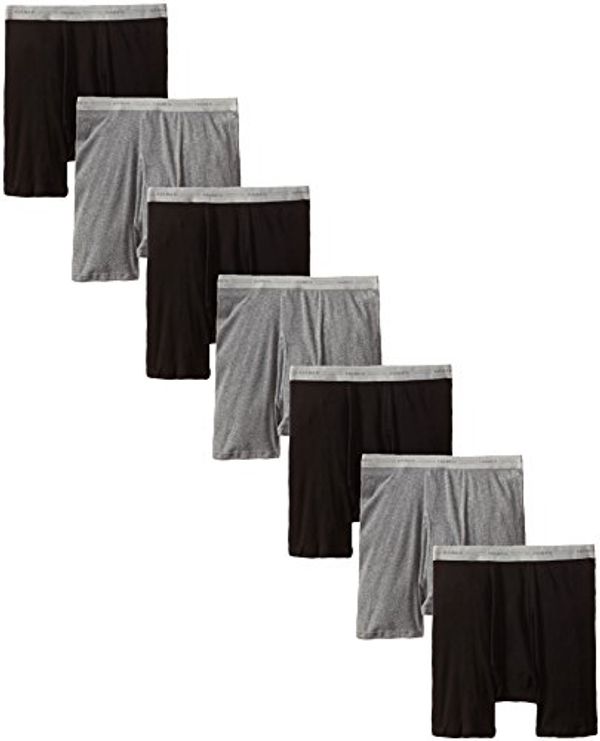 Cover Art for 7426894581167, Hanes Men's 7-Pack Boxer Brief, Black/Grey, Large by 