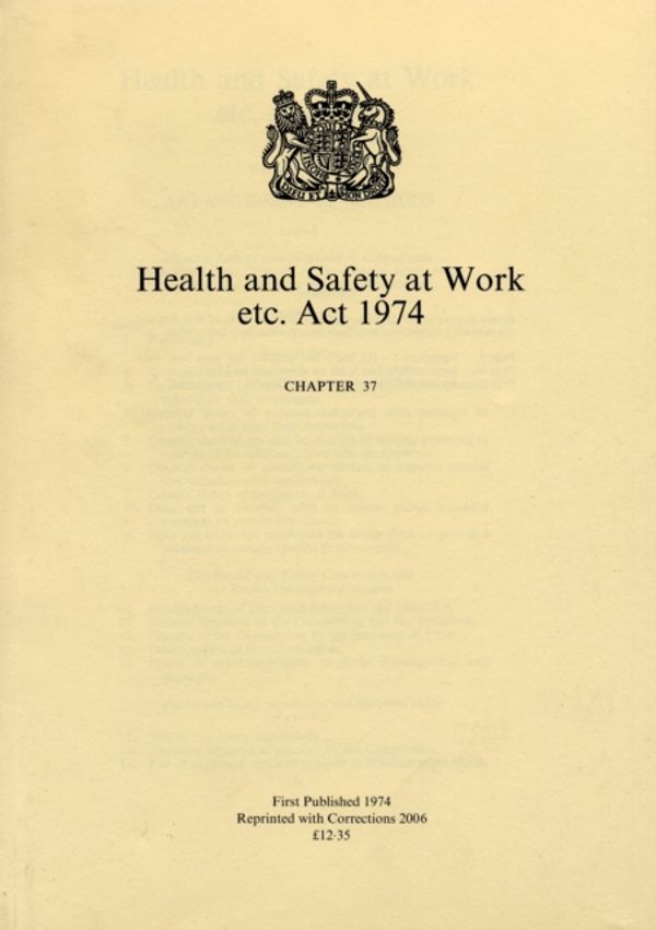 Cover Art for 9780105437741, Health and Safety at Work Etc. Act 1974 by Great Britain