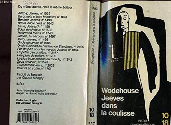 Cover Art for 9782264007803, Jeeves dans la coulisse by Pelham Grenville Wodehouse