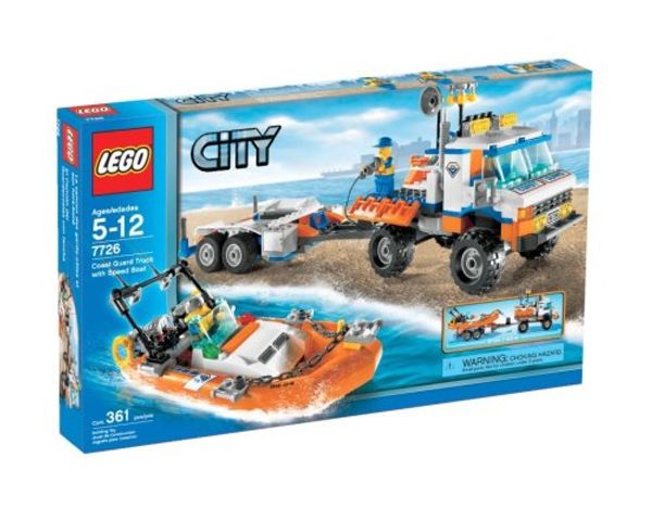 Cover Art for 0673419102520, Coast Guard Truck with Speed Boat Set 7726 by Lego