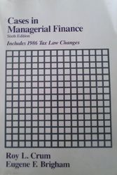 Cover Art for 9780030143892, Cases in Managerial Finance by Roy L. Crum