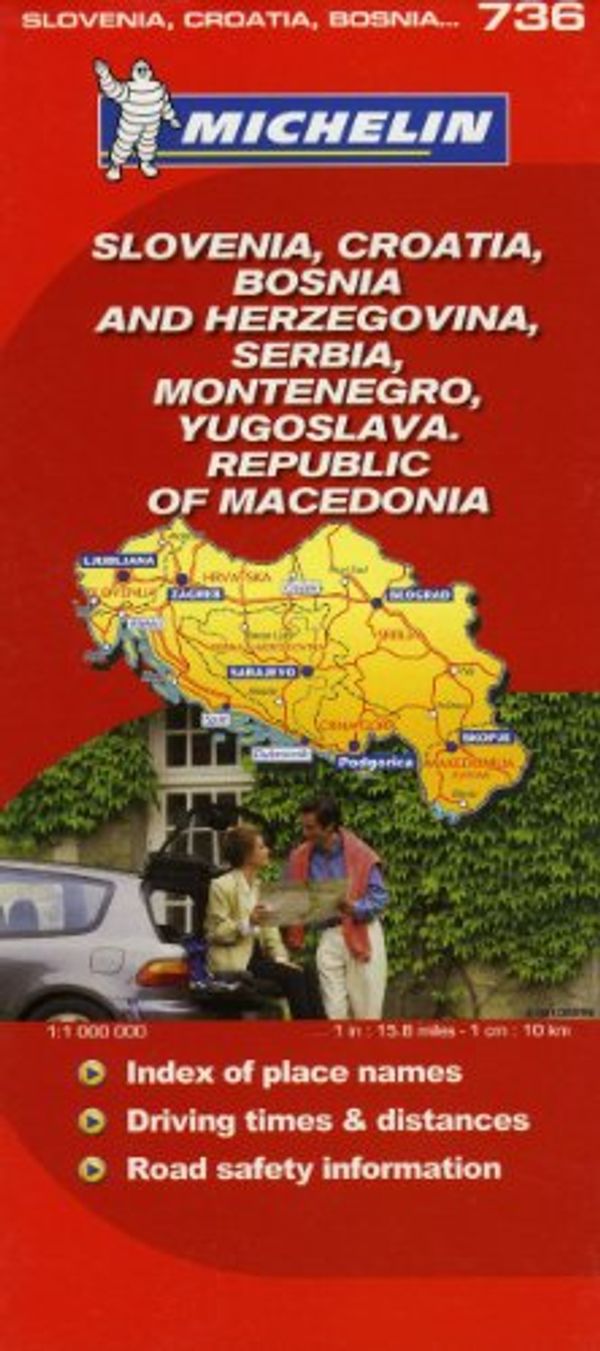Cover Art for 9782067123120, Michelin Slovenia, Croatia, Bosnia and Herzegovina, Serbia, Montenegro, Yugoslava, Republic of Macedonia Map by Michelin