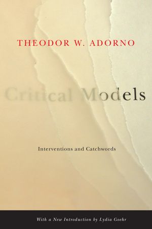 Cover Art for 9780231510424, Critical Models: Interventions and Catchwords by Theodor W. Adorno