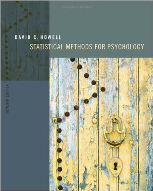 Cover Art for 9780495597865, Statistical Methods for Psychology by David C. Howell