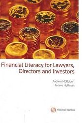Cover Art for 9780864606839, Financial Literacy for Lawyers, Directors and Investors by Andrew McRobert, Ronnie Hoffman