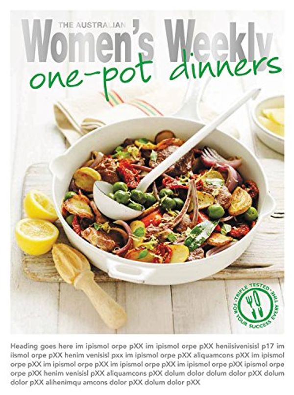 Cover Art for 9781907428487, One Pot Dinners by The Australian Women's Weekly