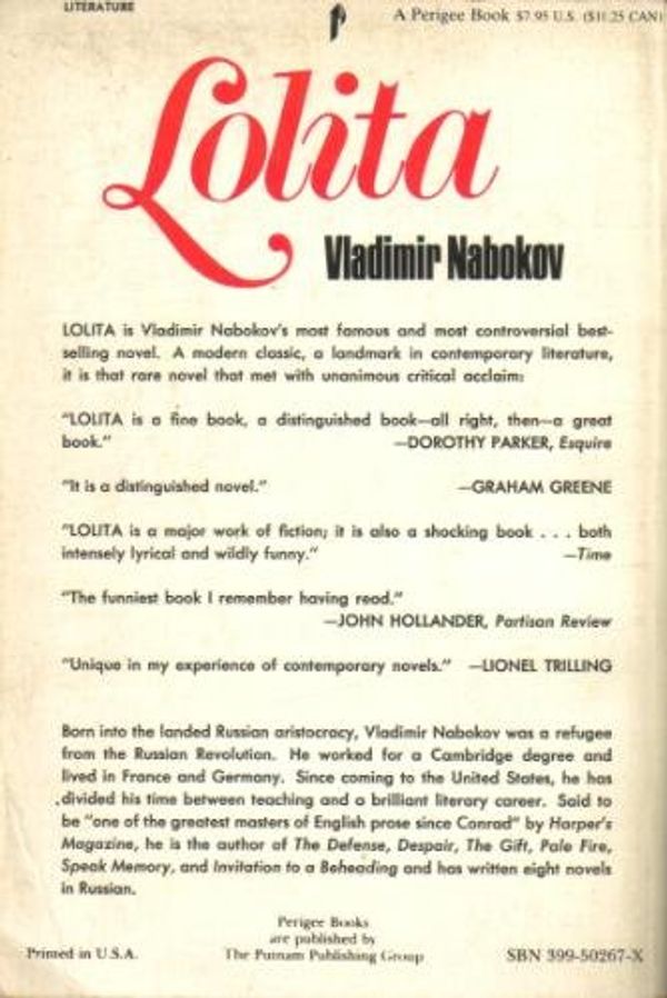 Cover Art for 9780399502675, Lolita by Vladimir Nabokov