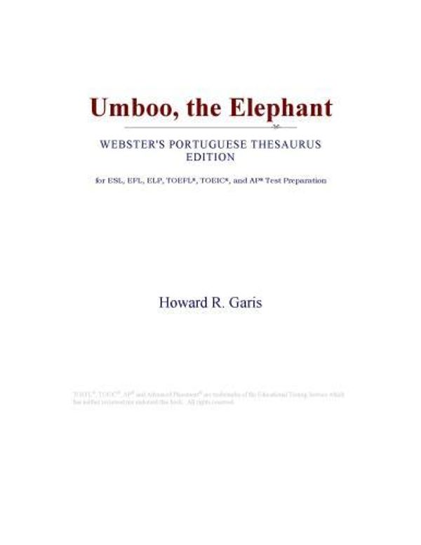 Cover Art for 9780546532302, Umboo, the Elephant (Webster's Portuguese Thesaurus Edition) by Unknown