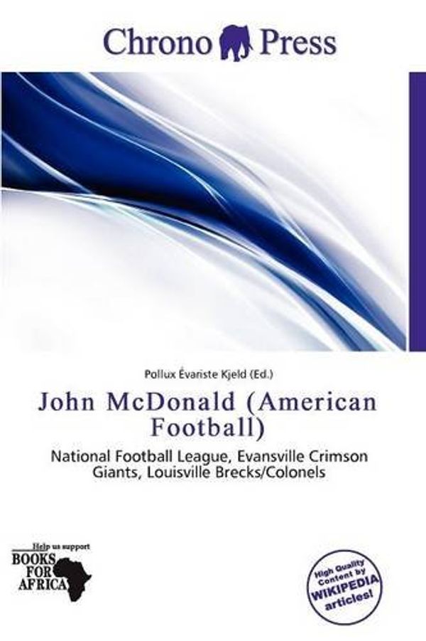 Cover Art for 9786139792887, John McDonald (American Football) by 