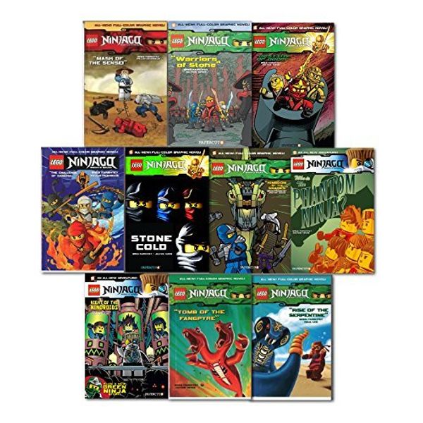 Cover Art for 9786544556487, Lego Ninjago Graphic Novel Collection 10 Books Set Pack By Greg Farshtey, (The Phantom Ninja, Night of the Nindroids, Destiny of Doom,Stone Cold,Warriors of Stone, Kingdom of the Snakes!, The Challenge of Samuka!, Mask of the Sense!, Tomb of the Fang by Dk