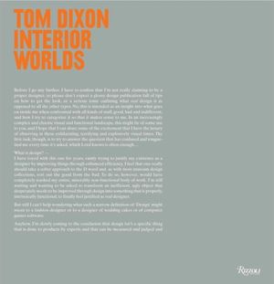 Cover Art for 9780847832392, Tom Dixon: Interior Worlds by Tom Dixon