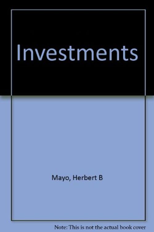 Cover Art for 9780030599378, Investments by Herbert B Mayo