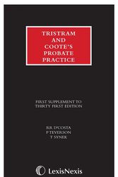 Cover Art for 9781474306836, Tristram and Coote's Probate Practice 31st edition Supplement by D'Costa, Roland