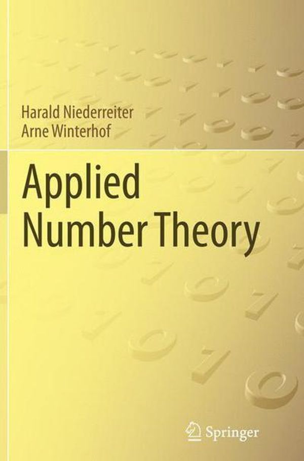 Cover Art for 9783319368122, Applied Number Theory by Harald Niederreiter