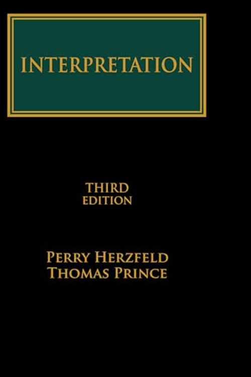 Cover Art for 9780455503196, Interpretation Third Edition - Book by Herzfeld, Perry, Prince, Thomas