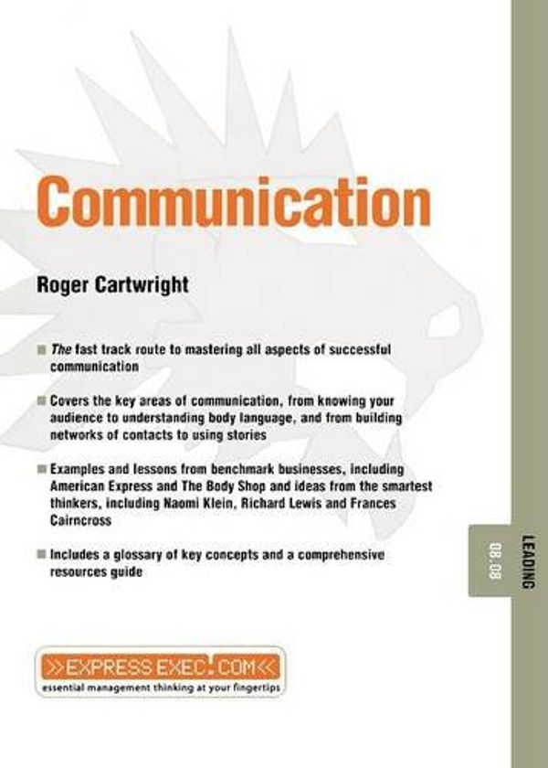 Cover Art for 9781841123646, Communication by Roger Cartwright