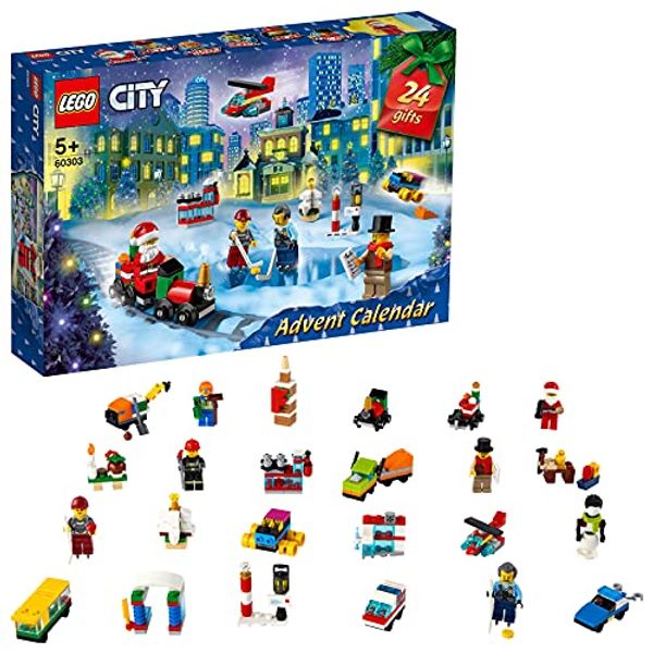 Cover Art for 5702016911619, LEGO 60303 City Advent Calendar 2021 Mini Builds Set, Christmas Toys for Kids Age 5 with Play Board & 6 Minifigures by 