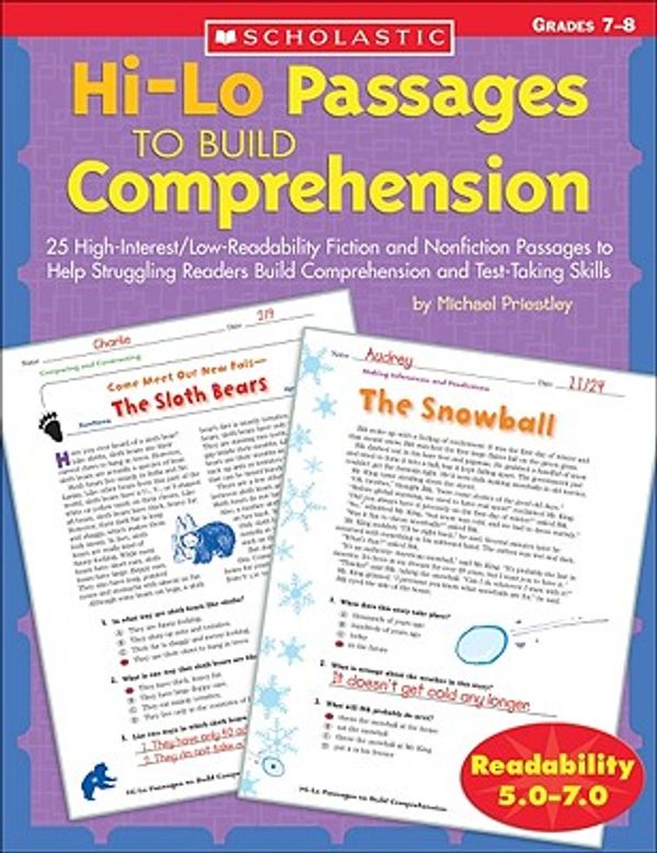 Cover Art for 9780439548892, Hi/Lo Passages to Build Reading Comprehension by Michael Priestley