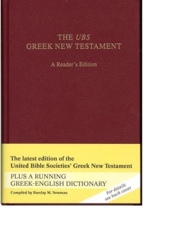 Cover Art for 9783438051509, UBS Greek New Testament by American Bible Society