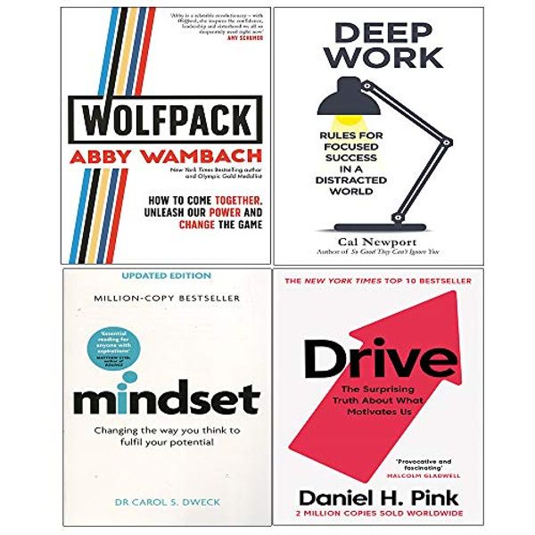 Cover Art for 9789123854721, Wolfpack (Hardcover), Deep Work, Mindset, Drive Daniel Pink 4 Books Collection Set by Dr. Carol Dweck Abby Wambach, Cal Newport, Daniel H. Pink