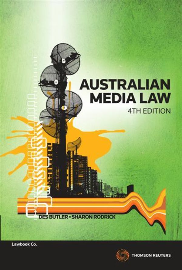 Cover Art for 9780455228464, Australian Media Law by Des Butler