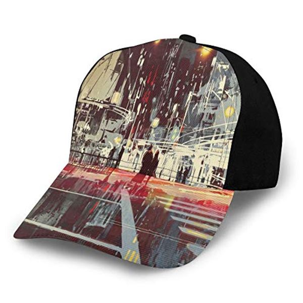 Cover Art for 0643785573675, JOSHUASMITHddd Frustrated Night Cityprint Adjustable Curved Baseball Cap (Splicing) Unisex Cap Outdoor Cap Sports Cap Hip-hop Hat by 